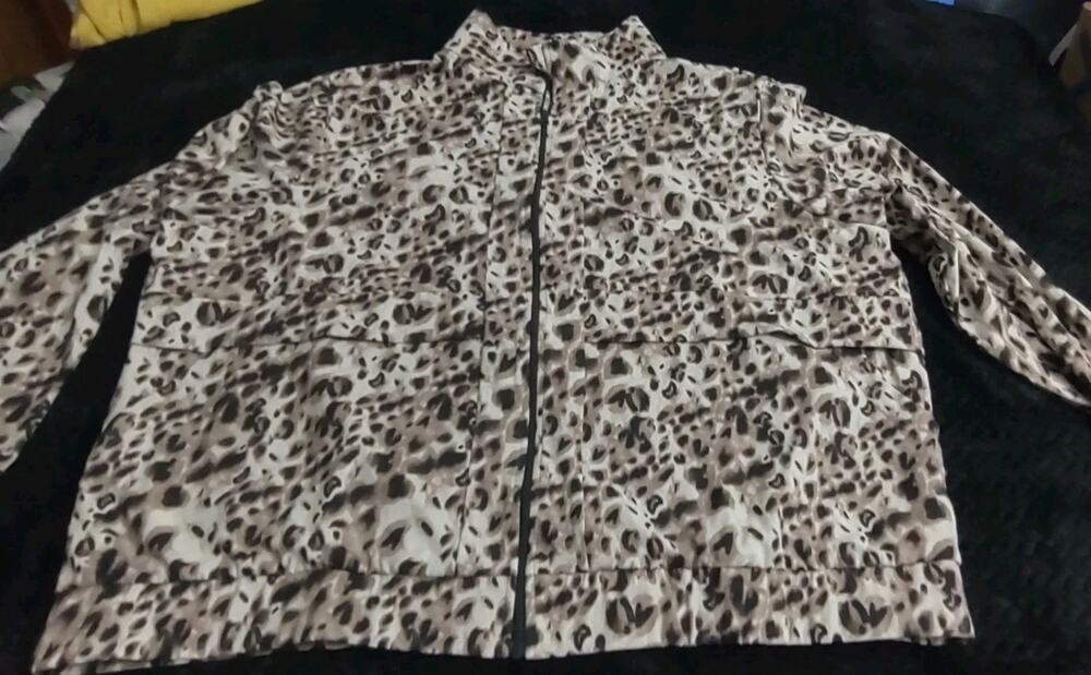 Full Zip Women's Super Soft Stretch Spandex Relaxed Fit Jacket XXL NWOT